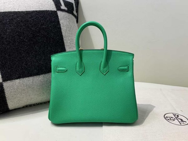 Hermès Birkin 25 Togo Vert Jade x Palladium Hardware
