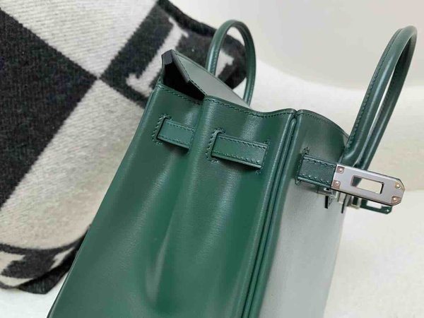 Hermès Birkin 25cm Box Vert Fonce x Palladium Hardware