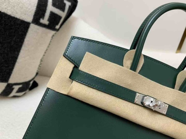 Hermès Birkin 25 Box Vert Fonce x Palladium Hardware