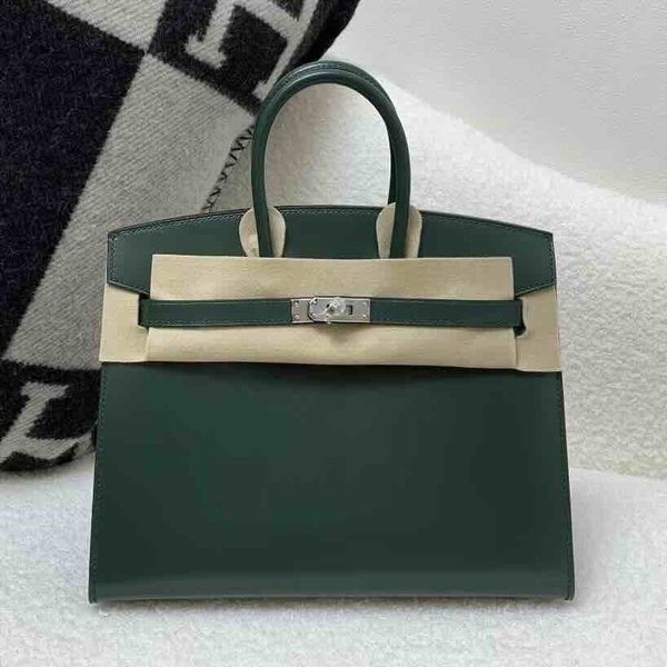 Hermès Birkin 25 Box Vert Fonce x Palladium Hardware