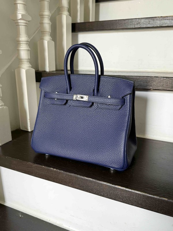 Hermès Birkin 25 Togo Bleu Nuit x Palladium Hardware