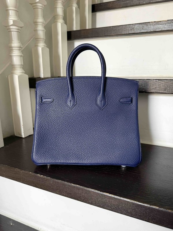 Hermès Birkin 25 Togo Bleu Nuit x Palladium Hardware