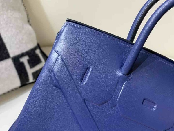 Hermès Birkin Shadow 25 Swift Bleu Marine