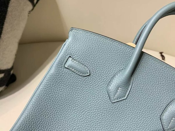 Hermès Birkin 25 Togo Blue Lin x Gold Hardware