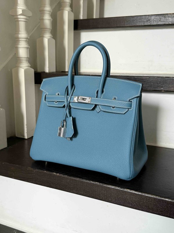 Hermès Birkin25 Togo Blue jean x Palladium Hardware