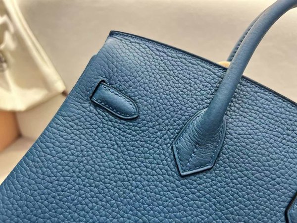 Hermès Birkin 25 Togo, Bleu Frida, x Gold Hardware