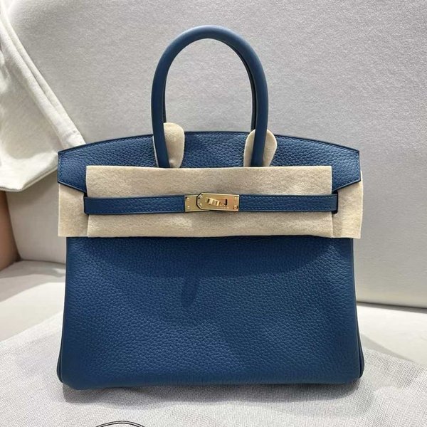 Hermès Birkin 25 Togo, Bleu Frida, x Gold Hardware