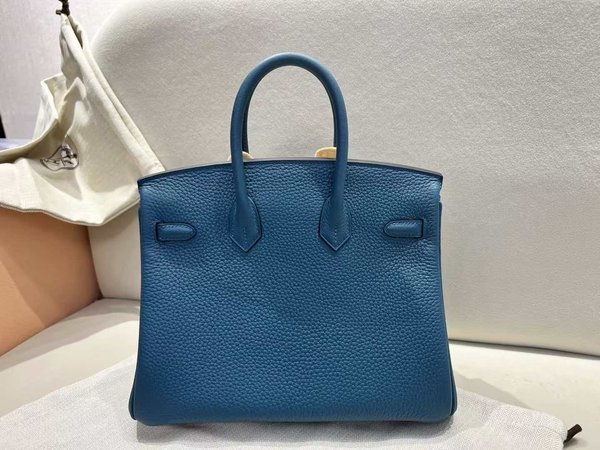 Hermès Birkin 25 Togo, Bleu Frida, x Gold Hardware