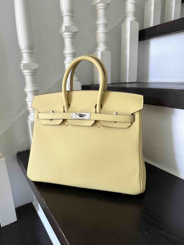 Hermès Birkin25 Togo Jaune Poussin x Palladium Hardware