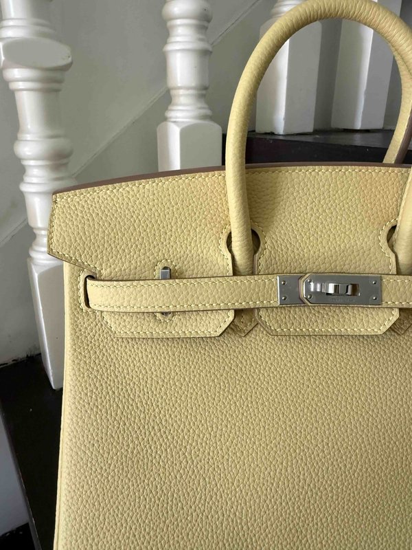 Hermès Birkin25 Togo Jaune Poussin x Palladium Hardware