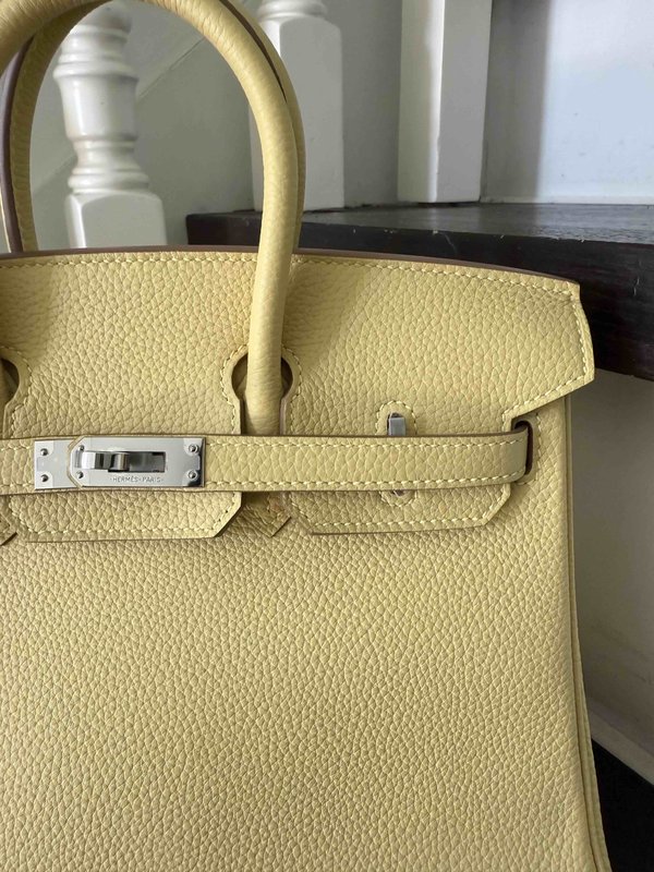 Hermès Birkin25 Togo Jaune Poussin x Palladium Hardware