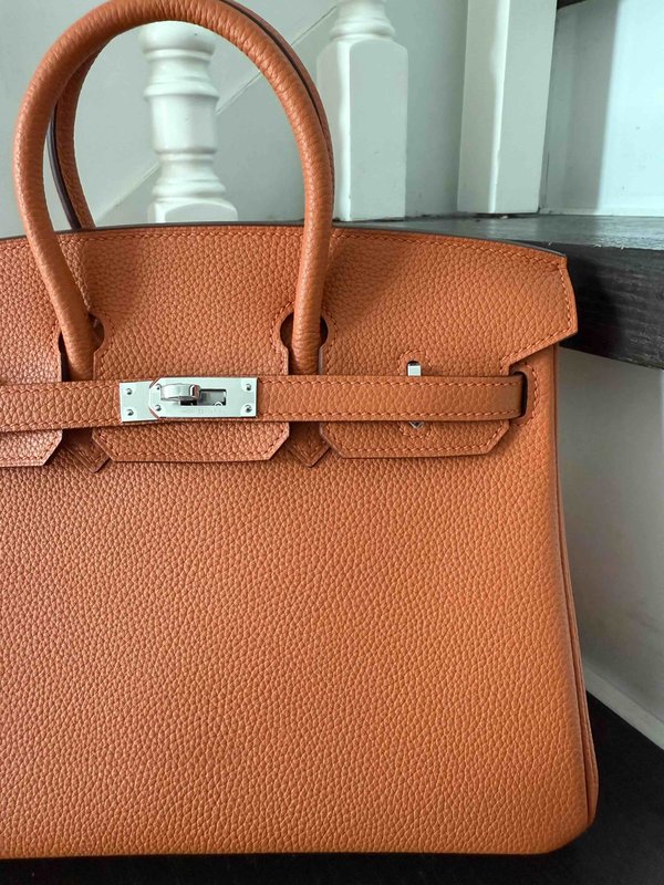 Hermès Birkin25 Togo Orange H x Palladium Hardware