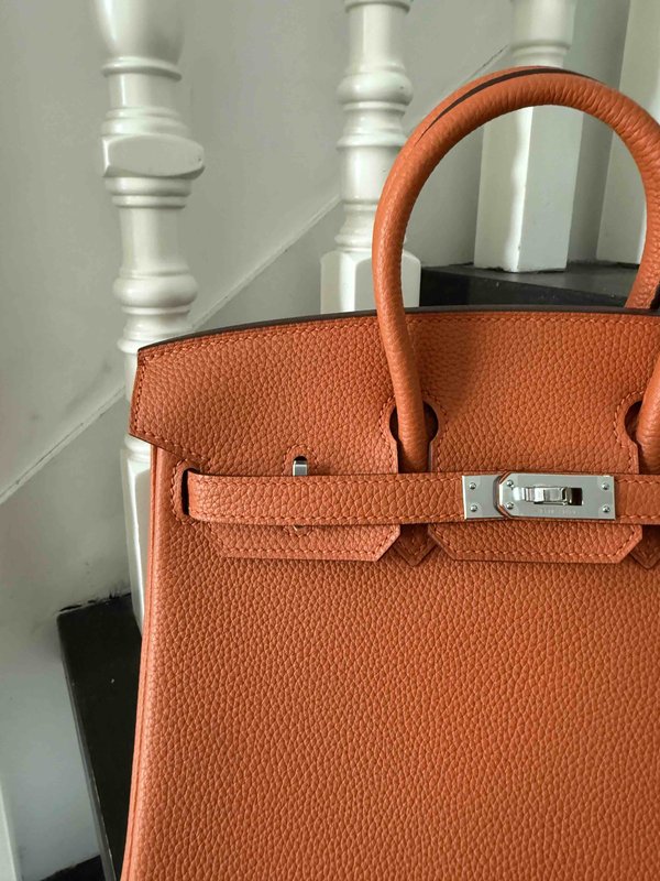 Hermès Birkin25 Togo Orange H x Palladium Hardware