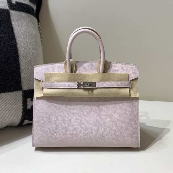 Hermès Birkin 25 Epsom Mauve Pale x Palladium Hardware
