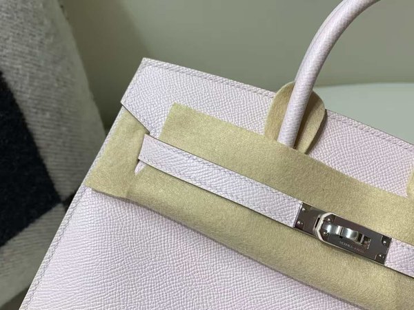 Hermès Birkin 25 Epsom Mauve Pale x Palladium Hardware