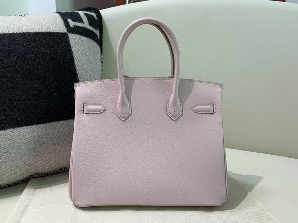 Hermès Birkin 25 Evercolor Mauve Pale x Gold Hardware(HCP)