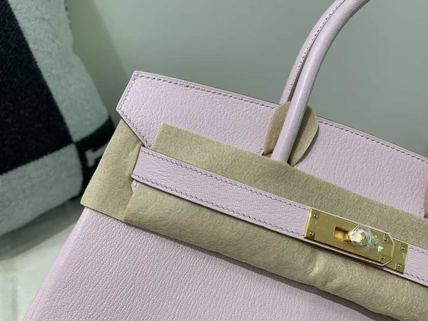Hermès Birkin 25 Evercolor Mauve Pale x Gold Hardware(HCP)