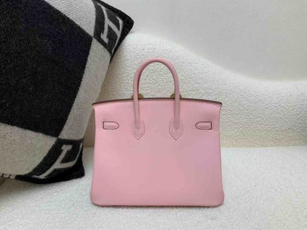 Hermès Birkin 25 Swift Rose Sakura x Palladium Hardware