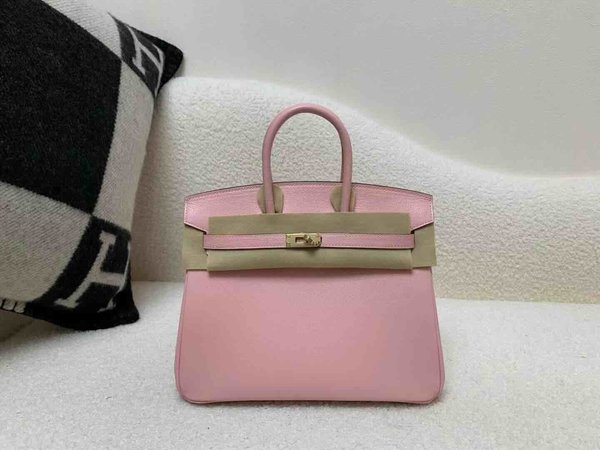 Hermès Birkin 25 Chevre Rose Sakura & Rose Mexico x Gold Hardware