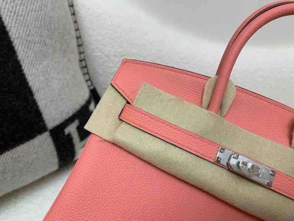 Hermès Birkin 25 Togo Crevette x Palladium Hardware