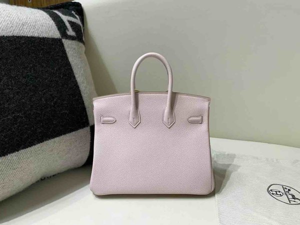 Hermès Birkin 25 Togo Rose Darling x Palladium Hardware