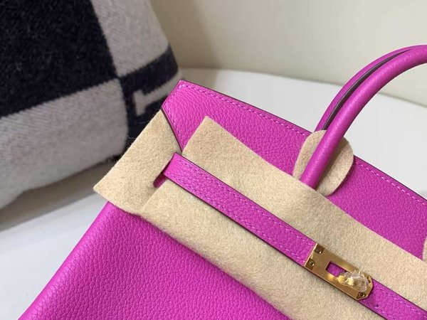 Hermès Birkin 25 Togo Rose Pourpre x Gold Hardware