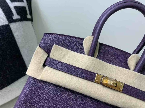 Hermès Birkin 25 Togo Raisin Purple x Gold Hardware