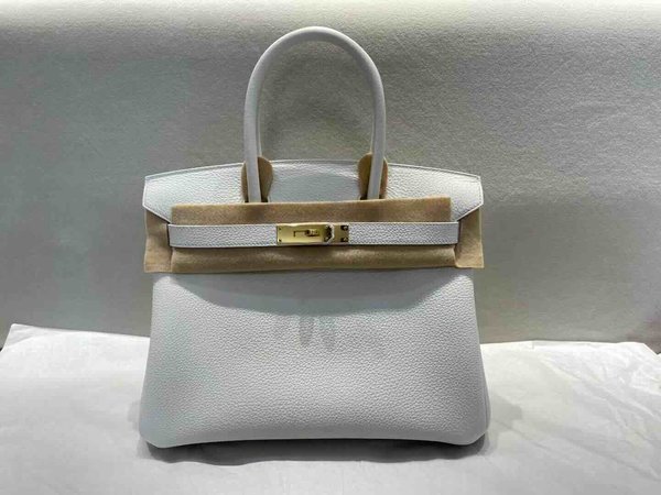 Hermès Birkin30 Togo White x Gold Hardware