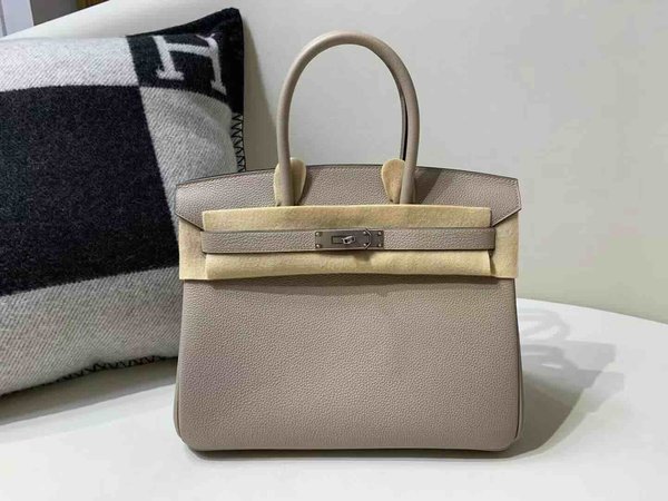 Hermès Birkin 30 Togo Gris Tourterelle x Palladium Hardware