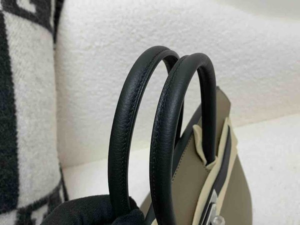 Hermès Birkin 30 Togo Etoupe & Noir x Palladium Hardware