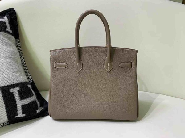 Hermès Birkin30 Togo Etoupe x Palladium Hardware