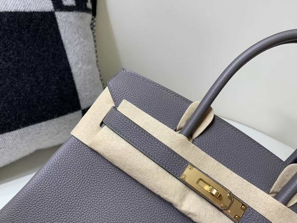Hermès Birkin 30 Togo Etain x Gold Hardware