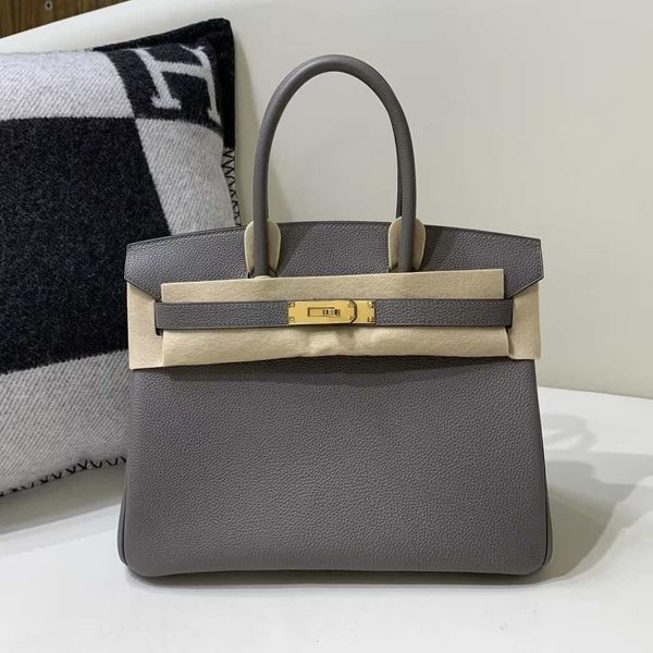 Hermès Birkin 30 Togo Etain x Gold Hardware