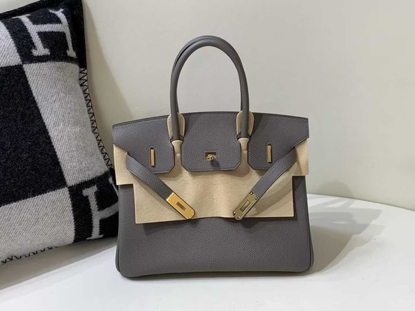Hermès Birkin 30 Togo Etain x Gold Hardware