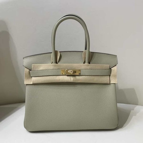 Hermès Birkin 30 Togo Sage Green x Gold Hardware
