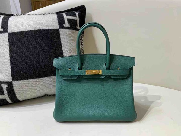 Hermès Birkin30 Togo Malachite x Gold Hardware