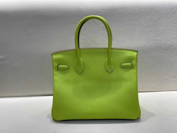Hermès Birkin 30 Evercolor Kiwi Green x Gold Hardware