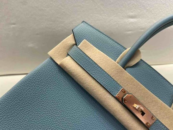 Hermès Birkin30 Togo Bleu Brume x Rose Gold Hardware