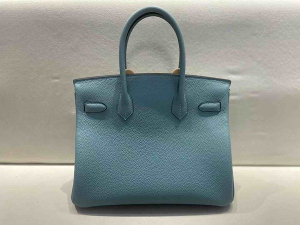 Hermès Birkin30 Togo Bleu Brume x Rose Gold Hardware