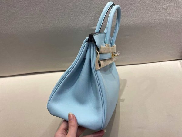 Hermès Birkin 30 Swift Bleu De Nord x Gold Hardware