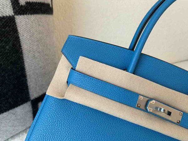 Hermès Birkin 30 Togo Bleu Paradis x Palladium Hardware