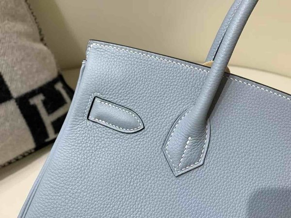 Hermès Birkin 30 Togo Bleu Lin x Palladium Hardware