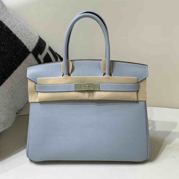 Hermès Birkin 30 Togo Bleu Lin x Palladium Hardware