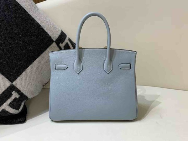 Hermès Birkin 30 Togo Bleu Lin x Palladium Hardware