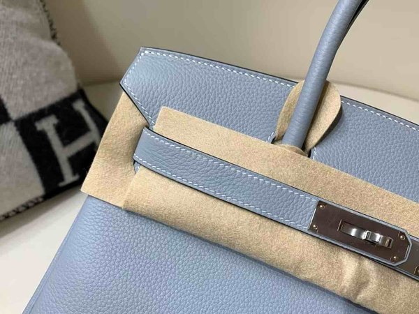 Hermès Birkin 30 Togo Bleu Lin x Palladium Hardware