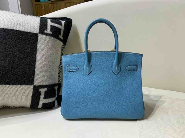 Hermès Birkin30 Togo New Blue Jean x Palladium Hardware