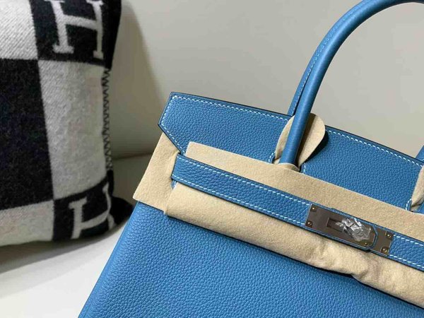 Hermès Birkin30 Togo New Blue Jean x Palladium Hardware