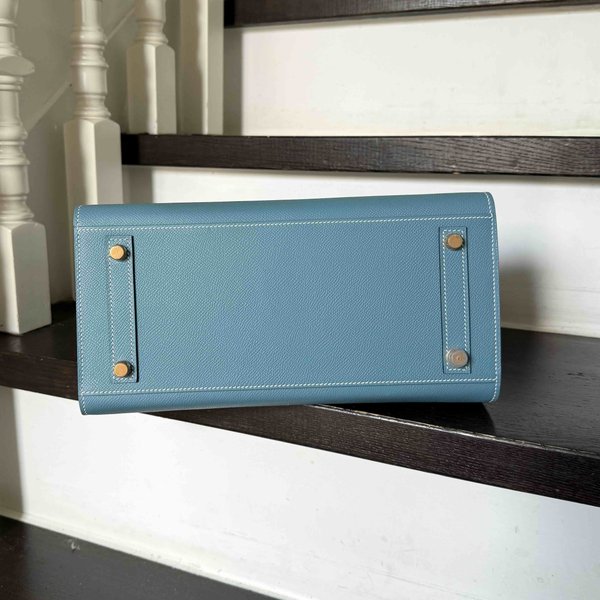 Hermès Birkin30 Epsom Bluejean x Gold Hardware