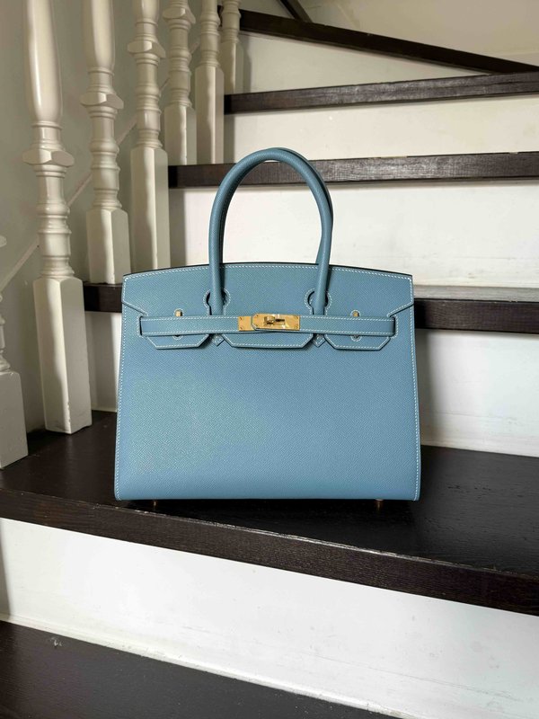 Hermès Birkin30 Epsom Bluejean x Gold Hardware