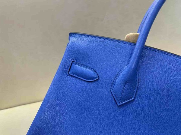 Hermès Birkin30 Chevre Bleu Frida x Palladium Hardware